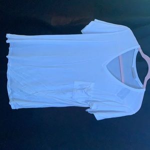 White V-Neck Tee, Active Basic Large